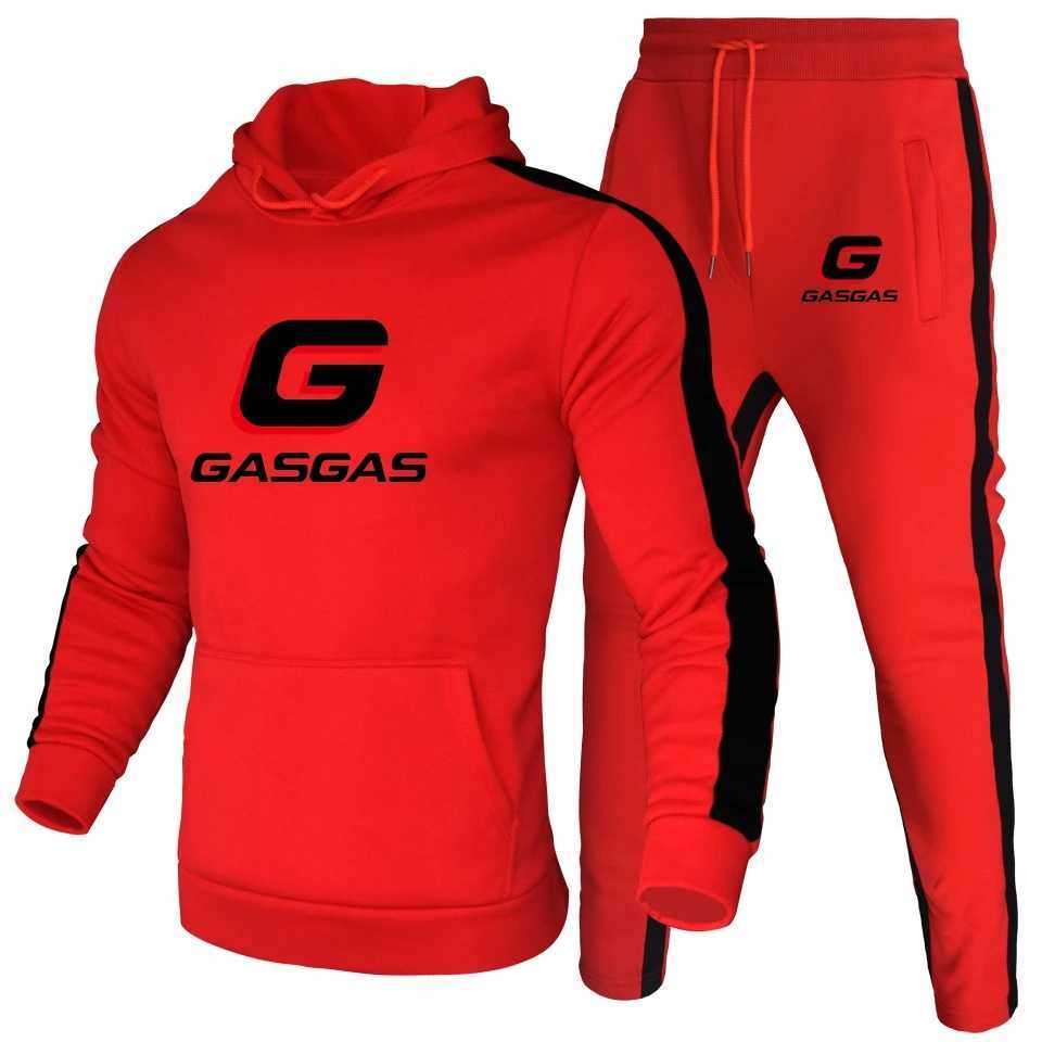Men's Tracksuits Mens 2-piece track suit colored block sportswear striped casual winter long slip warm and humid willow breathable sportswear Y24