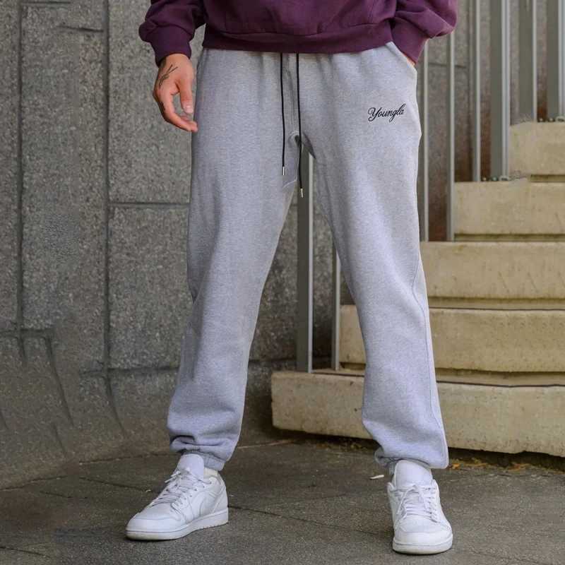 Men's Pants Joggers Gym Sports Fitness Mens Sweatpants Fashion Mens Clothing American Style Casual Pants Mid Waist Drawstring Trousers Y240830C53