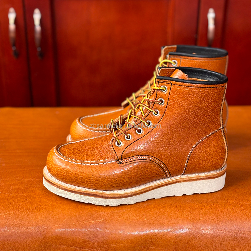 Bison Leather Goodyear Boots - Premium Men's Spring Martin Boots, Genuine 875 Thickness