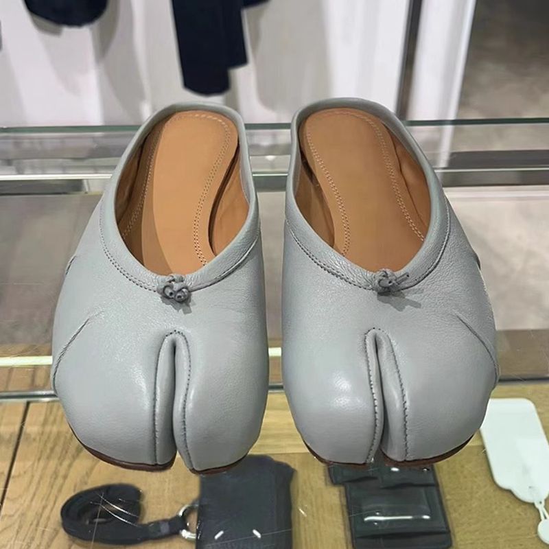 Split Women Slippers Tabi Ninja Flats Round Toe Ladies Shallow Lazy Slip On Boat Sgback Mules Shoes Soft Loafers a3fc