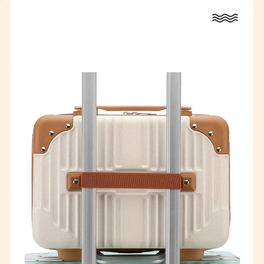 14 inch Mini Travel Suitcase Cosmetic Box Hand Luggage Organizer Makeup Case Small Password Boarding 240830