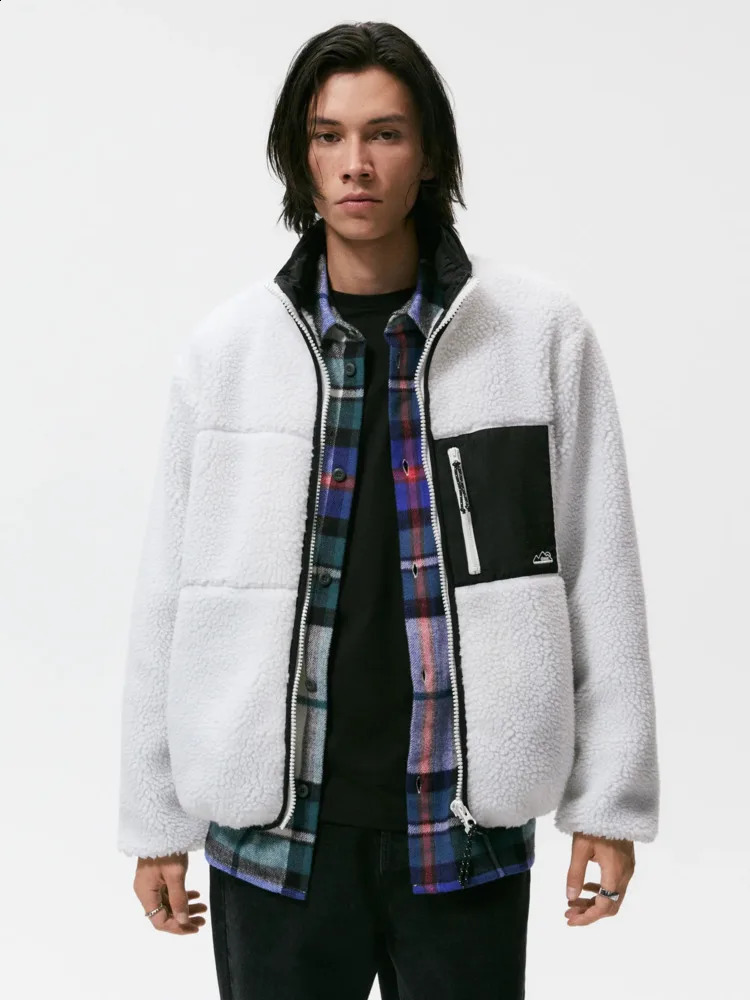 Winter Mens Thick Warm Cashmere Jacket Mens Casual Hooded Oversized Zipper Jacket Mens Top 240830