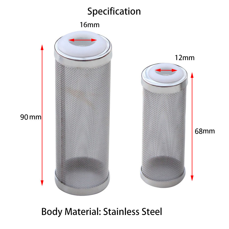 Stainless Aquarium Steel Filter Inlet Sleeve Mesh Shrimp Nets Special Shrimp Cylinder Filter Inflow Inlet Protect Accessories