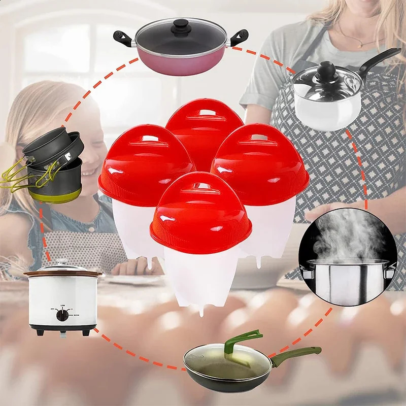 36pcs A Free Silicone Egg Boiler Steamer Nonstick Cook Cups Fast Poacher for Breakfast Kitchen Cooking Tool 240830