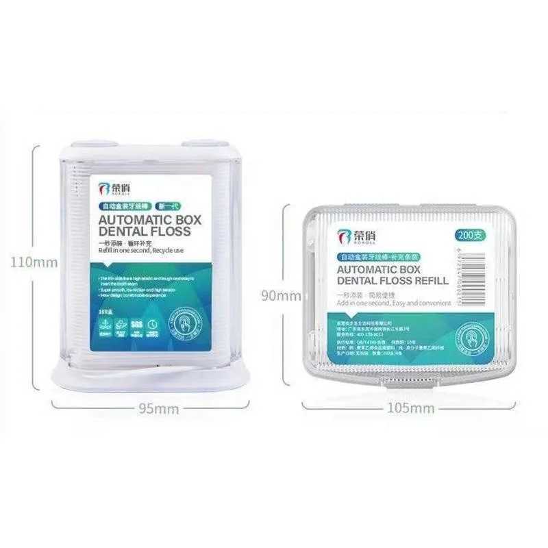 Floss Pick Dental Floss Picks Pop-Up Automatic Flosser Dispenser Sturdy Safe Container Flossers Toothpicks Container StorageXJ240830