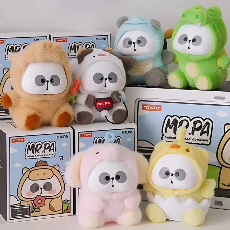 Mr. PA Animal Limited Company Series Blind Box Cartoon Character Plush Doll Kawaii Panda Doll Supries Bag Childrens Toy Gift W240830