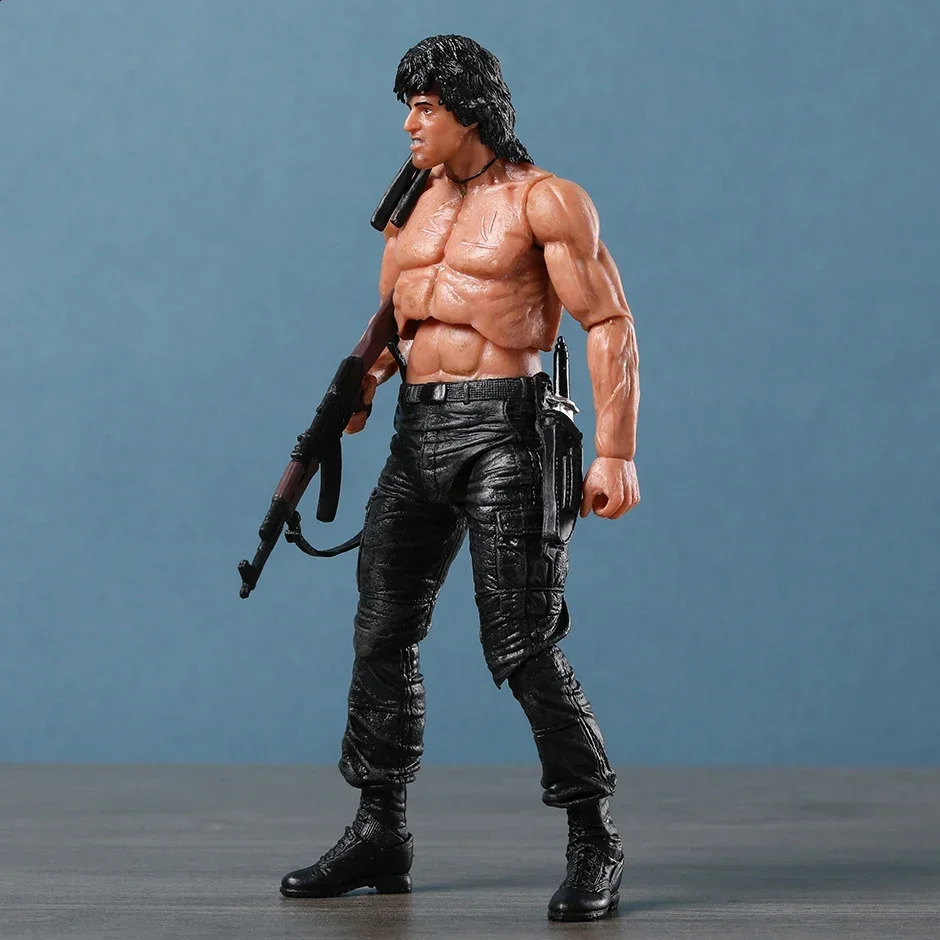 NECA Rambo SDCC Force Of Freedom Action Figure Doll Handmade Model Toy 240829