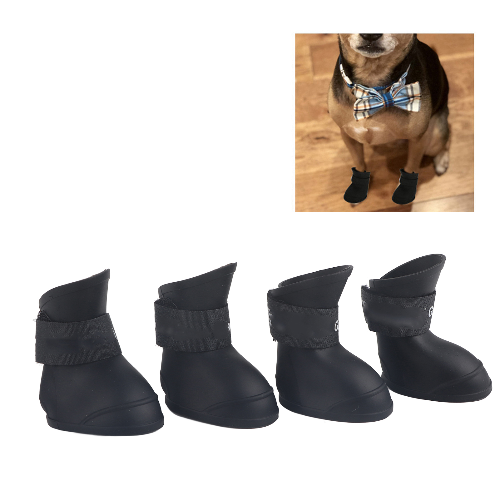 Pet Dog Rainshoes Waterproof Silicone Dog Shoes Anti-Skid Boots For Small Medium Large Dogs Cats Rainy Days Go Out Pet Supplies