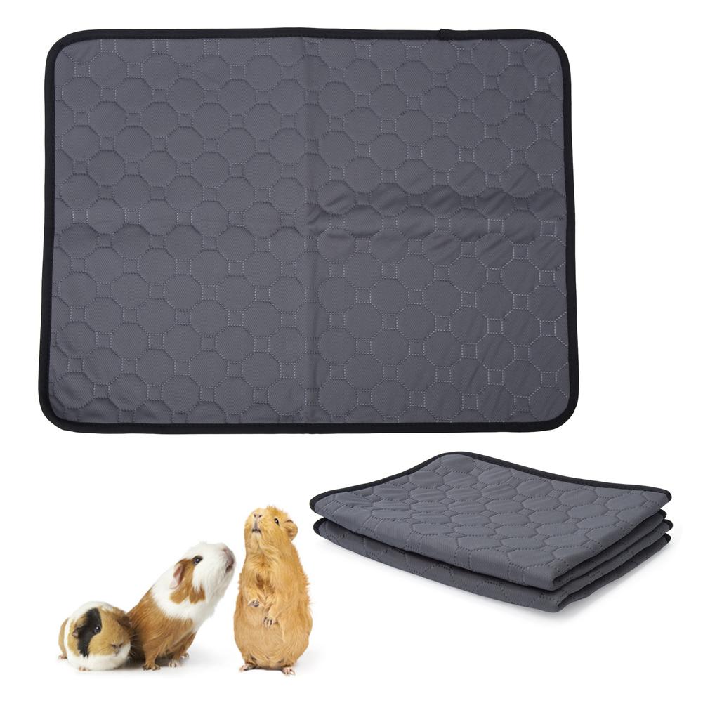 2 Pack Guinea Pig Cage Liner 45x60cm/60x120cm Washable Guinea Pig Pee Pads Waterproof Reusable Leakproof Guinea Pig Bedding Pads