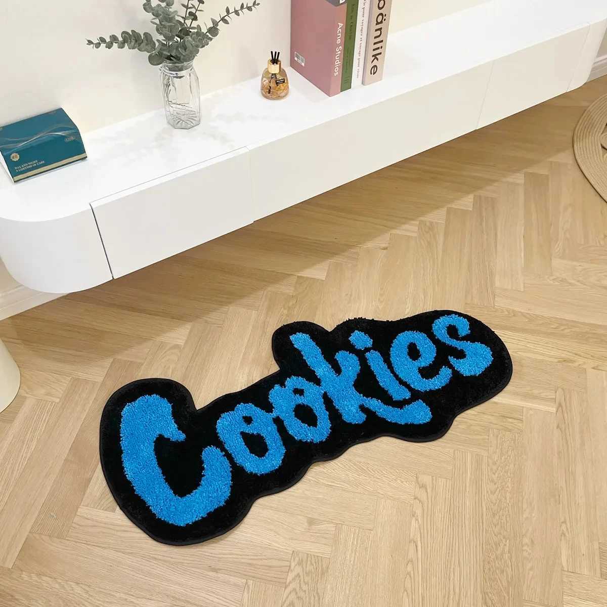 Carpets 100% handmade cookies plush carpets childrens rooms irregularly shaped plush carpets soft plush childrens gifts room decoration T240829