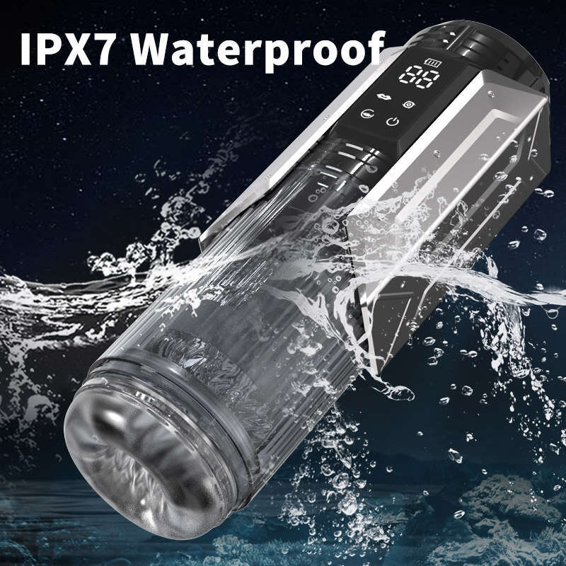 male sex toy IPX7 LED Automatic Male Masturbator Cup 7 Sucking Rotating Licking Thusting Modes Pocket Pussy Stroker Blowjob Sex Toys For Men