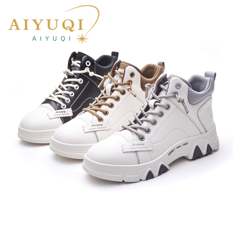 AIYUQI Sneakers Boots For Women Winter 2024 New Casual Women's Short Boots Fur Non-slip Women's Ankle Boots