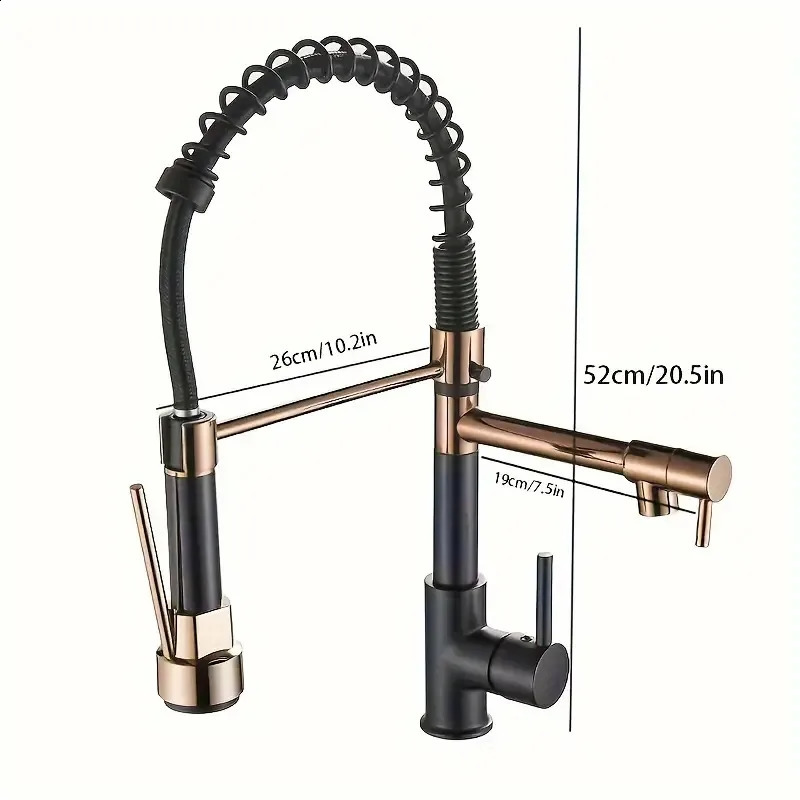 1 spring kitchen faucet type dual outlet and cold sink vegetable cleaning basin rotating rose gold water 240830