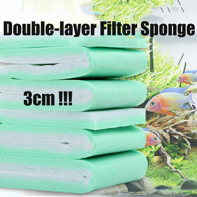 3cm Fish Tank Filter Cotton High-density Filter Material Water Purification Bacteria Biochemical Sponge Aquarium Accessories