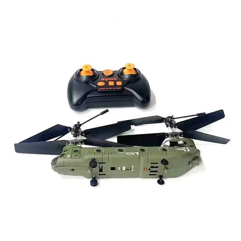 Syma Remote-Controlled Helicopter 2.4G Hz S026h, Chinook Military Transport RC Armed Aircraft, Kids' Birthday Gift, Non-Toxic ABS Material, 360° 