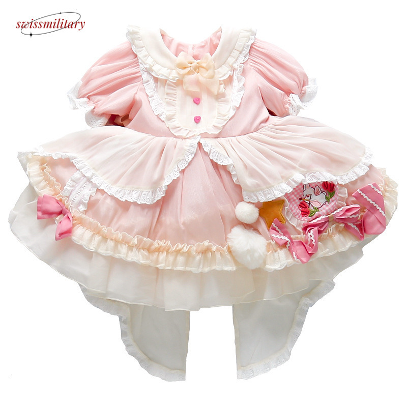Cute Lolita Princess Collection 2024 New Summer Baby Girl Bow Birthday Dress F16.5-08.31