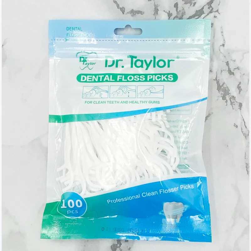 Dr.Taylor 300 Pcs Clean Between Teeth Interdental Brush Toothpicks Floss Picks Oral CareXJ240830