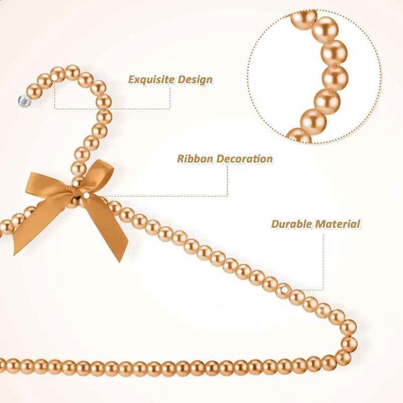 20 pearl hangers bead with ribbon bows metal elegance womens standard 240830