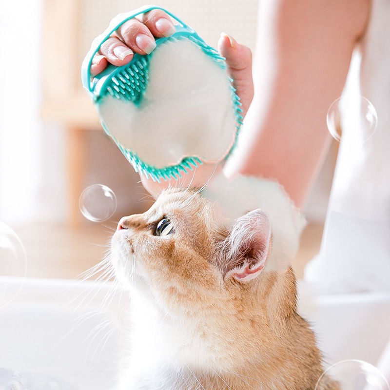 Dog Bath Massage Brush Soft Silicone Pet Shampoo Massager Brush Puppy Cat Shower Comb Bathroom Grooming Tool Pet Accessories