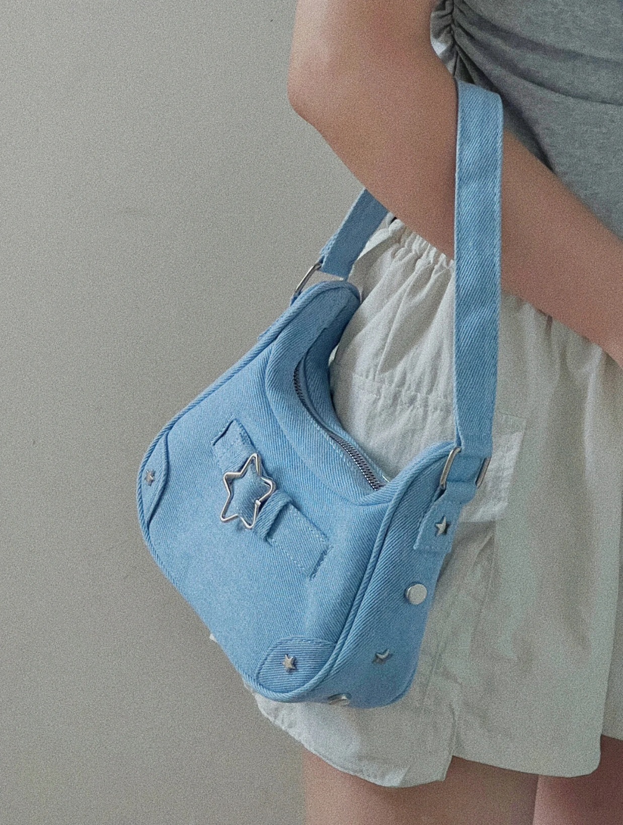 Women Bag Shoulder Bag Armpit Bag New Design Sense Large Capacity Print Star Free shipping