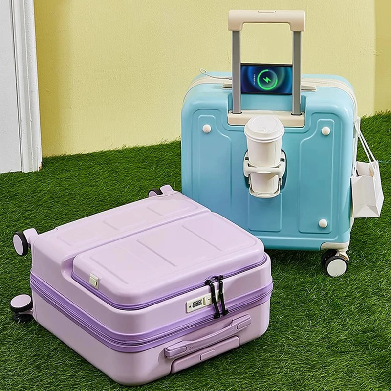 Luggage Zipper Model 18inch Cabin Maleta Small 20inch Trolley Suitcase Silent Spinner Wheel Ultralight and Portable 240830ZY