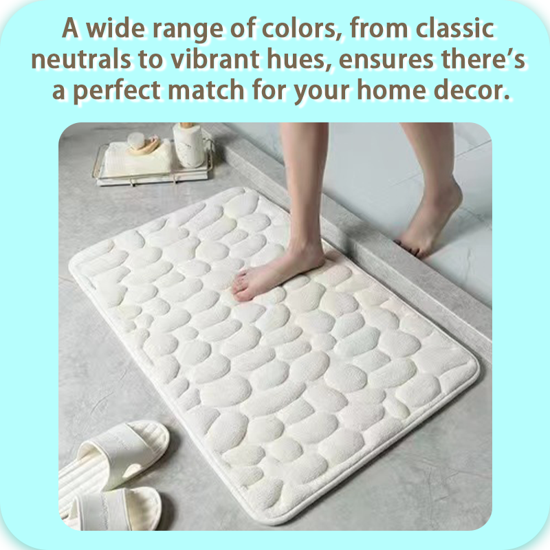 Bath Mats Cobblestone Embossed Mat Non-slip Carpets Water Absorption Washable Bathtub Floor Rug Shower Doormat Bathroom Decor
