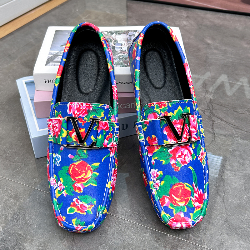 YRZL Luxury Men Handmade PU Leather Loafers Casual Driving Flats Slip-on Shoes Men Size 38-48 Comfy Moccasins Shoes for Men