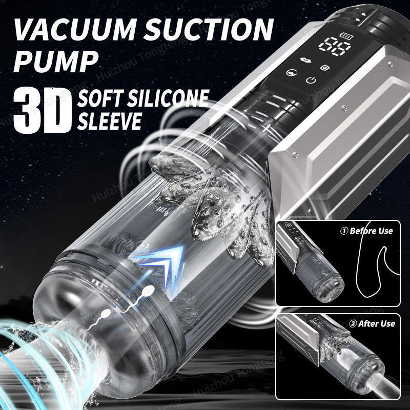 male sex toy IPX7 LED Automatic Male Masturbator Cup 7 Sucking Rotating Licking Thusting Modes Pocket Pussy Stroker Blowjob Sex Toys For Men