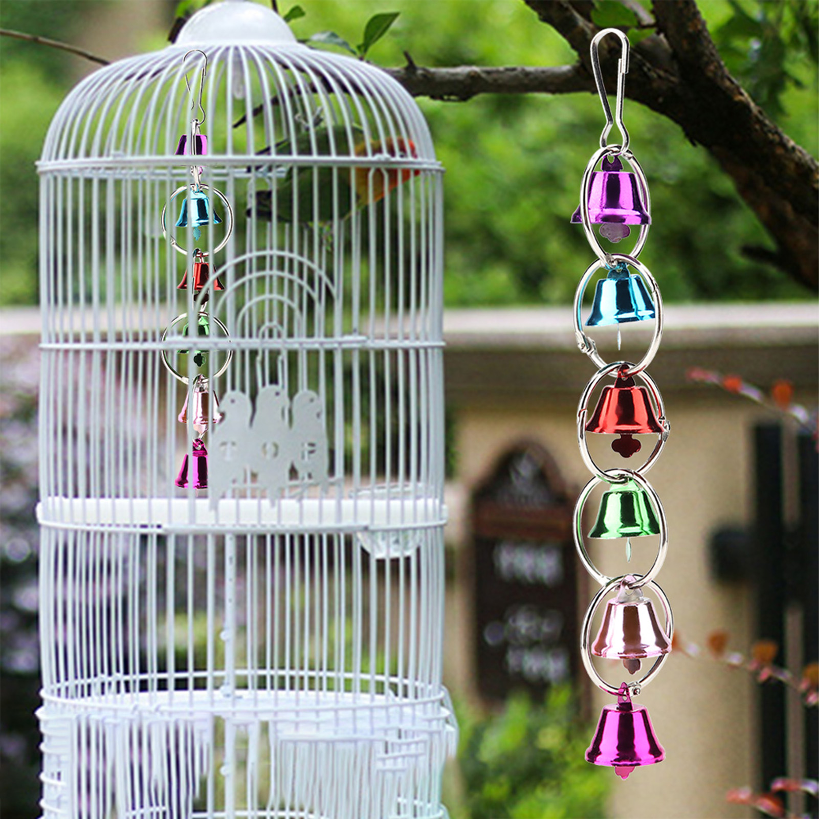 Parrot Toy Bird Toys Hanging Bells Toy Parrot Toy Suitable For Parrots And Birds