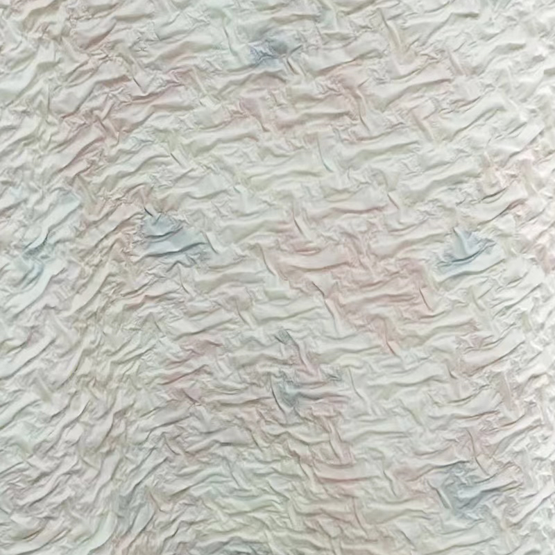 Manufacturer's direct supply of all polyester yarn wrinkled fabric printed fabric clothing fabric