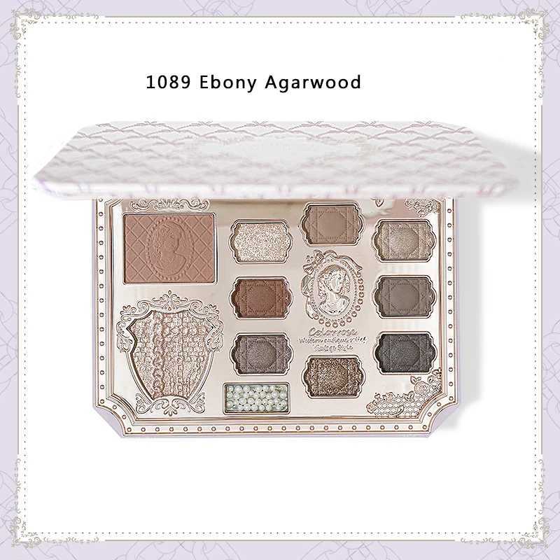 Ballet inspired eye shadow palette with highlighter and Blush all-in-one makeup set use mirror to shape eyes for a long time W240830