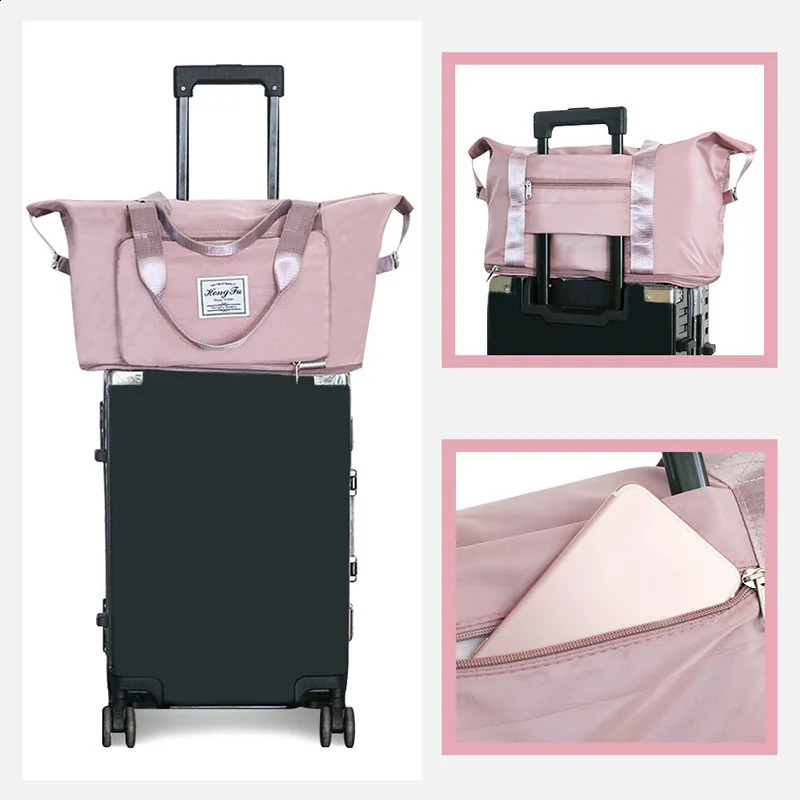 Large capacity waterproof lage bag for universal folding New travel bags dry wet separation fiess 240830