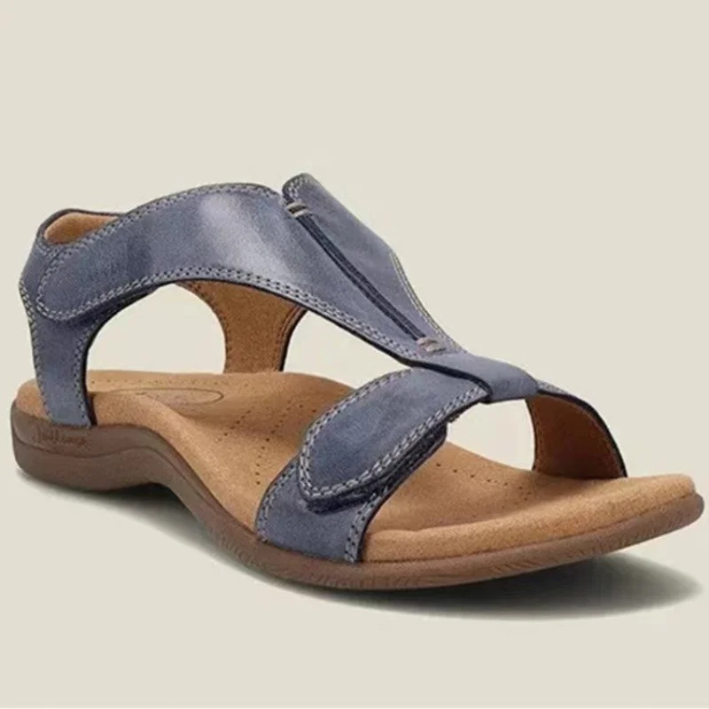 Casual Women Sandals Buckle Open Toe Summer Arch of Foot Sandals Vintage Wedge Slippers Platform Beach Sandals