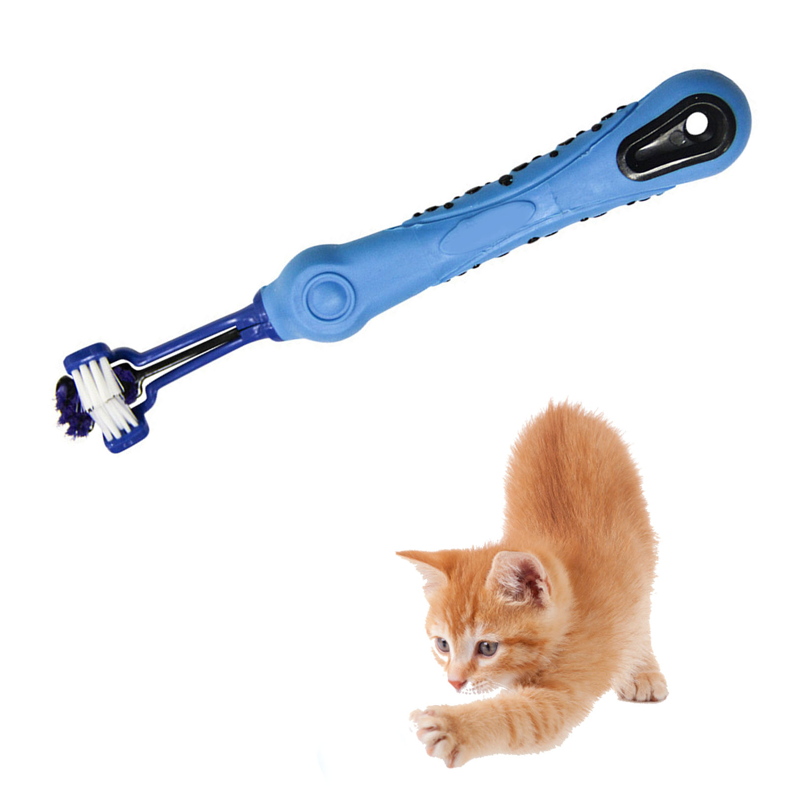 3 Sided Pet Toothbrush Multi Angle Dog Cat Toothbrush Pet Supplies For Oral Cleaning