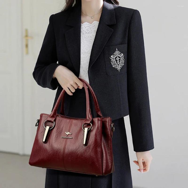 Totes High-quality Soft Leather Handbags Women Bags Designer High-capacity Ladies Crossbody Hand For 2024 Sac A Main