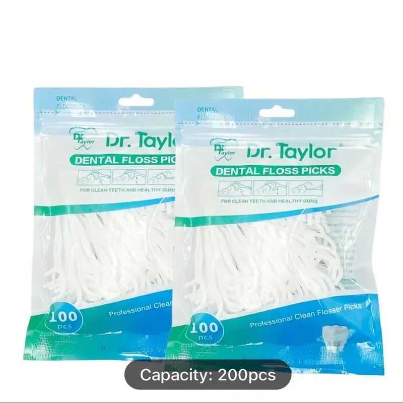 Dr.Taylor 300 Pcs Clean Between Teeth Interdental Brush Toothpicks Floss Picks Oral CareXJ240830