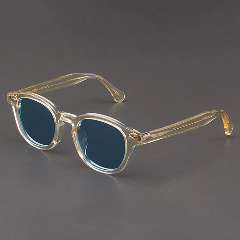 Polarized Sunglasses Mens Johnny Depp Lemtosh Style Sunglasses Retro Round Acetate Frame UV400 Oculos Lens 240829