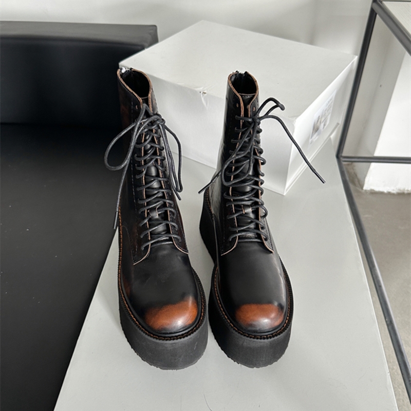 AIYUQI 2024 new thick-soled women ankle boots non-slip large size short boots female retro women's winter boots motorcycle boots