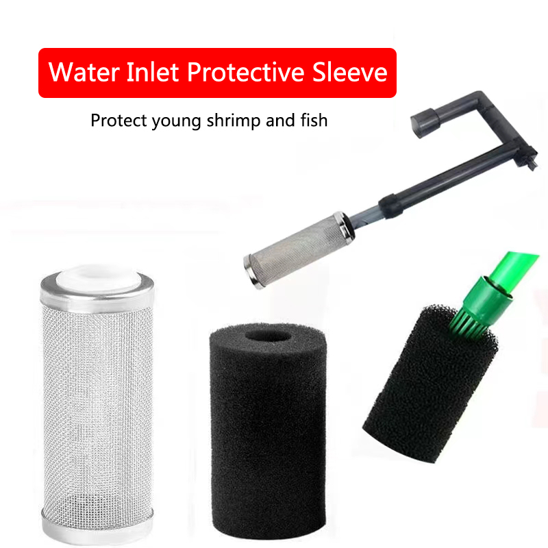 Stainless Aquarium Steel Filter Inlet Sleeve Mesh Shrimp Nets Special Shrimp Cylinder Filter Inflow Inlet Protect Accessories