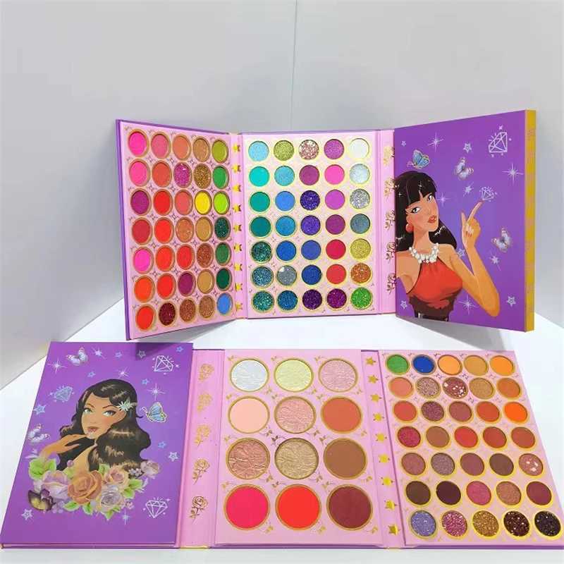 117 Colors 4 Pages Beauty Girl Matte Eyeshadow Palette Book Shimmer Highlight Blush Pigment Professional Makeup For Face Eyes W240830