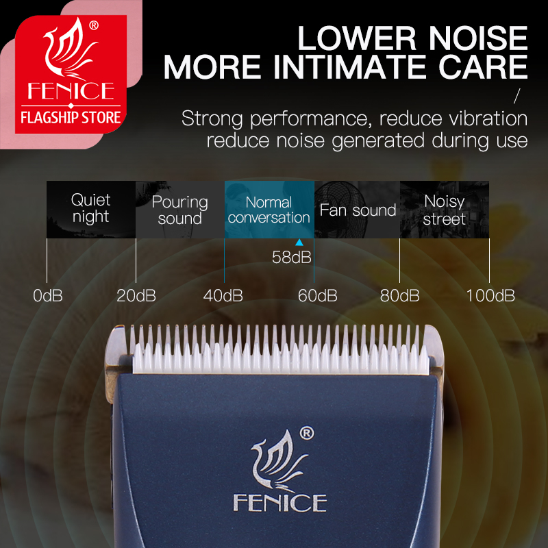Fenice Pet Electric Clipper Professional Grooming Kit Rechargeable Pet Cat Dog Hair Trimmer Shaver Set Animals Hair Cutting