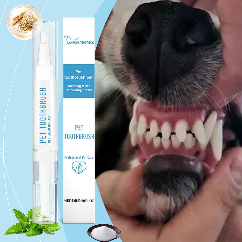 1/2/5/10PCS Pet Toothbrush Pen Dog Cat Pet Teeth Cleaning Pen Brightening Grooming Toothbrush Dental Calculus Tartar Remove Tool