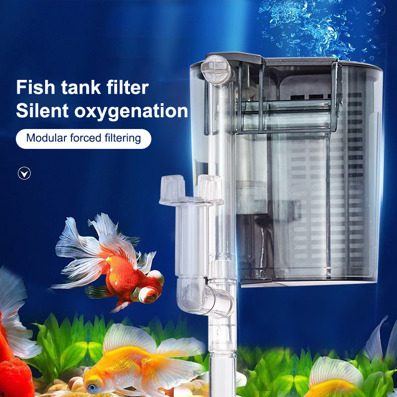 3 In 1 Small Aquarium Filter Small Tank Filter Suspension Oxygen Pump