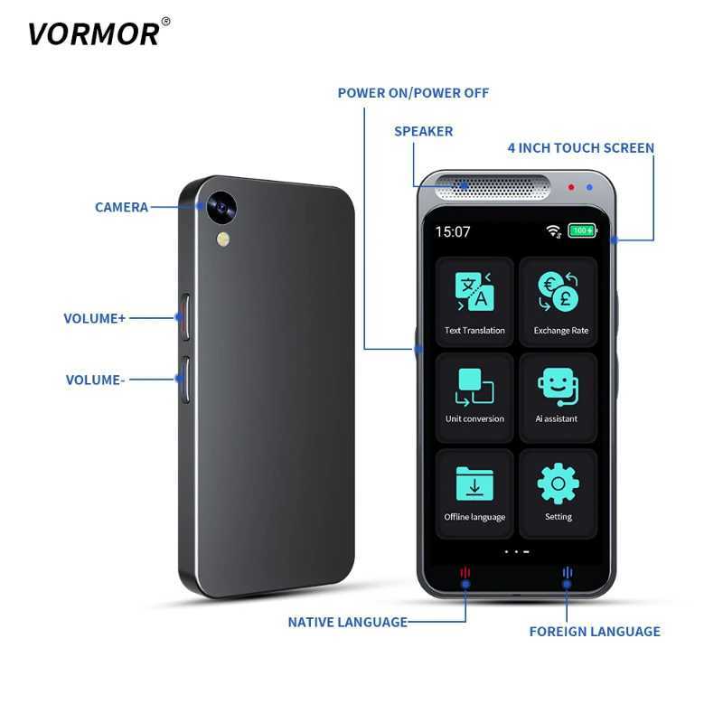 New Z6 portable audio translator 138 language intelligent translator offline real-time voice AI voice photo hot selling mini M240830