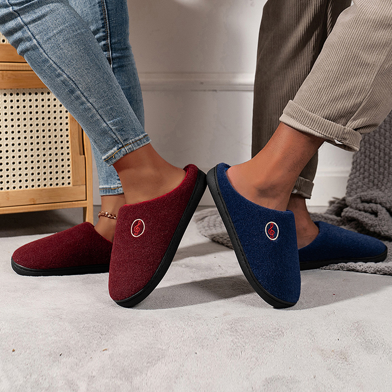 Cotton Lucyever House Women Non Slip Warm Indoor or Shoes Woman Autumn Winter Soft Plush Flat Home Slippers Female 3db6 pers d46