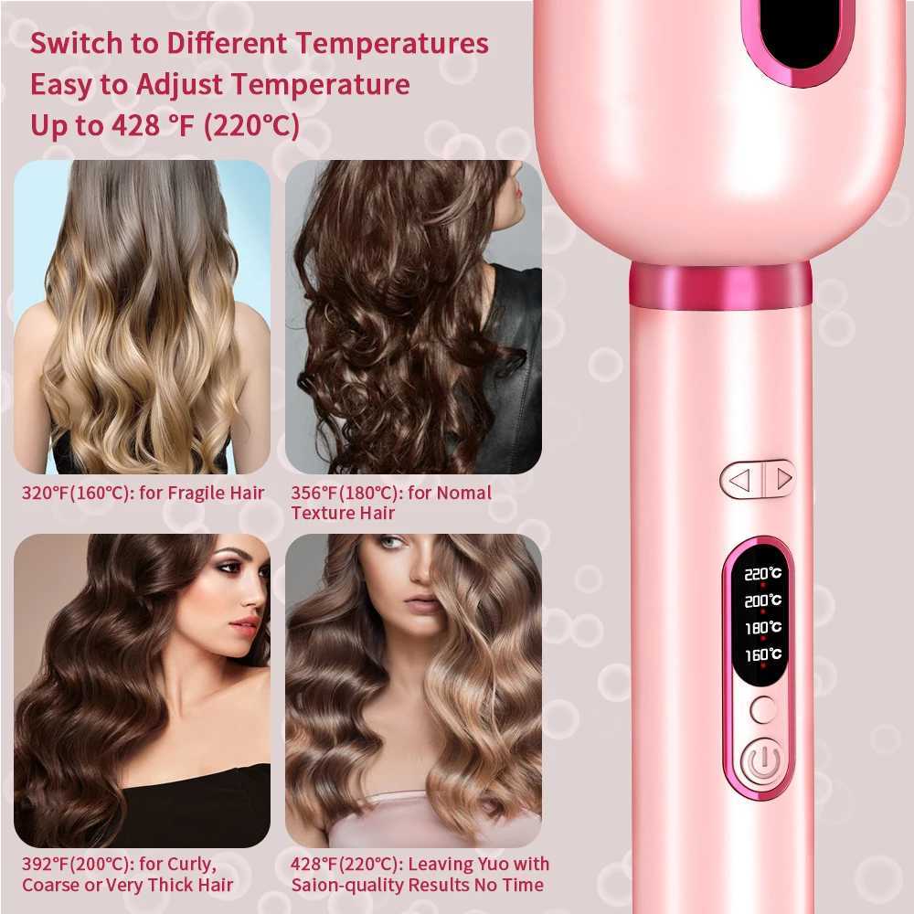 Fancy curling iron automatic curling iron anti tangling ceramic rotating curling iron large groove styling equipment W240830