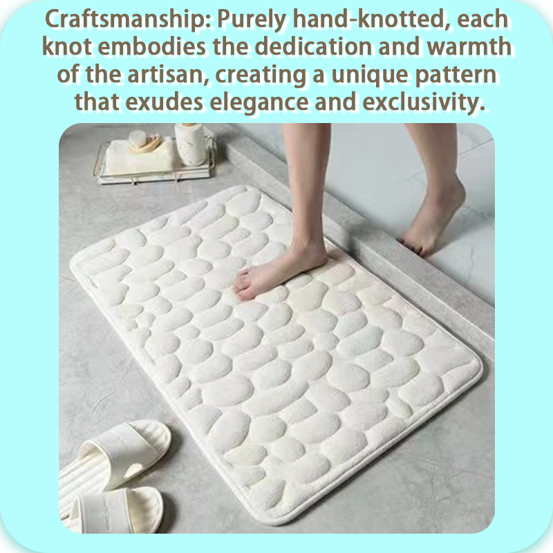 Bath Mats Cobblestone Embossed Mat Non-slip Carpets Water Absorption Washable Bathtub Floor Rug Shower Doormat Bathroom Decor
