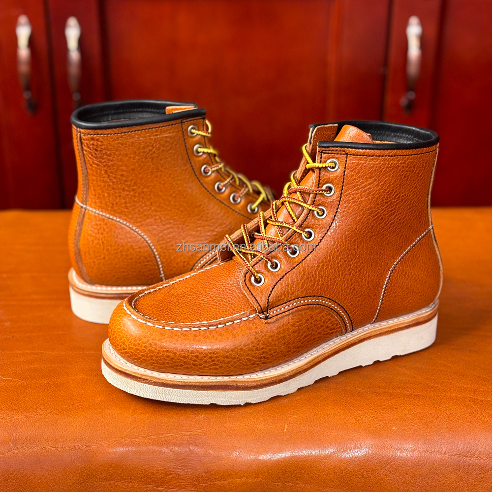 Bison Leather Goodyear Boots - Premium Men's Spring Martin Boots, Genuine 875 Thickness