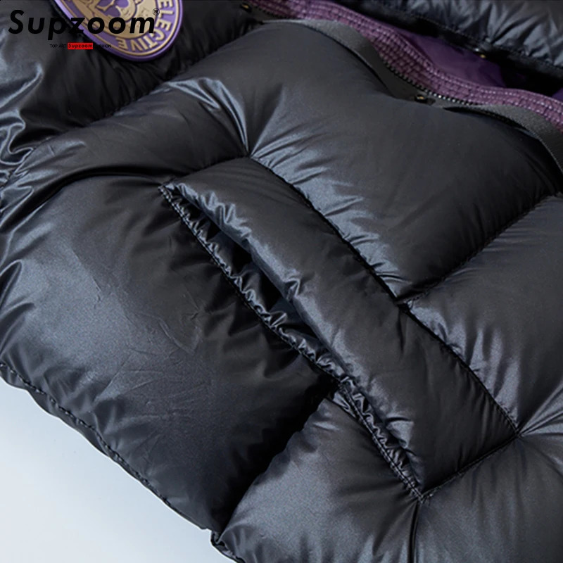 Supzoom Top Fashion Arrival Letter Leather Bracket Collar Autumn and Winter Mens Womens Warm Thick Down Vest 240830