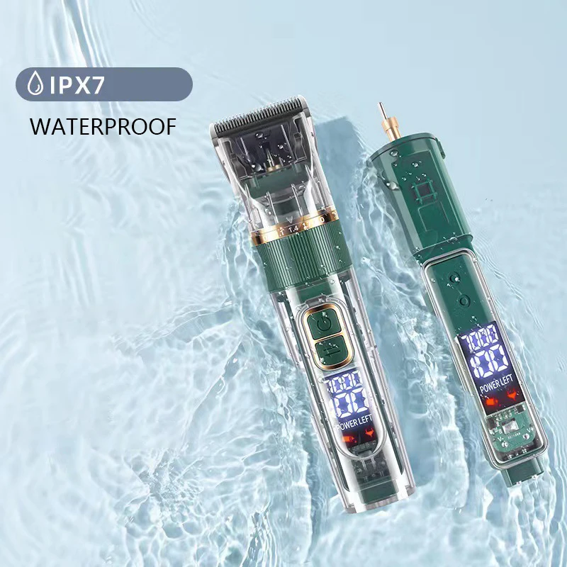 Pet Dog And Cat Electric Hair Clipper Beauty Clipper Shaver Full Set Of IPX7 Waterproof Multifunctional Pet Cleaning Supplies